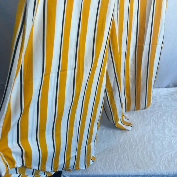 Ellen‎ Weaver NWT Spaghetti Strap Wide Leg Boho Striped Jumpsuit Size Small - Picture 5 of 12